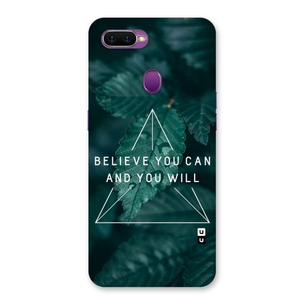 Believe You Can Motivation Back Case for Oppo F9