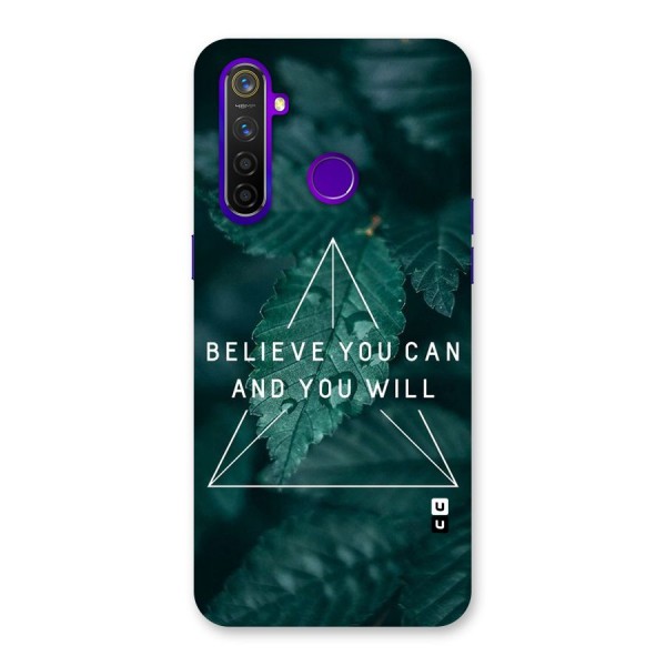 Believe You Can Motivation Back Case for Realme 5 Pro