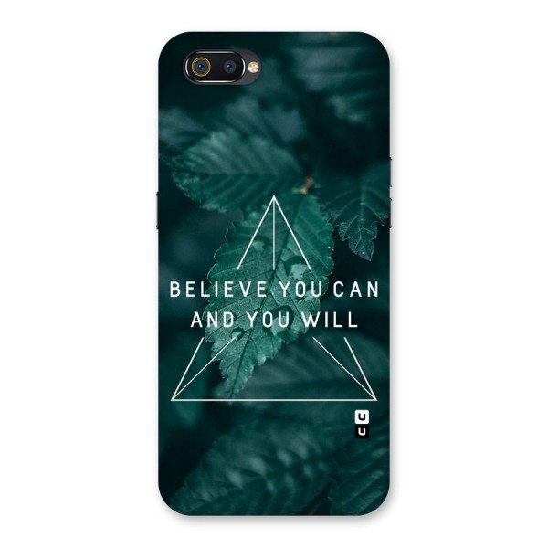 Believe You Can Motivation Back Case for Realme C2