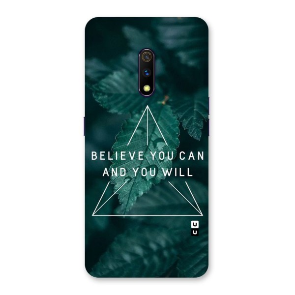 Believe You Can Motivation Back Case for Realme X
