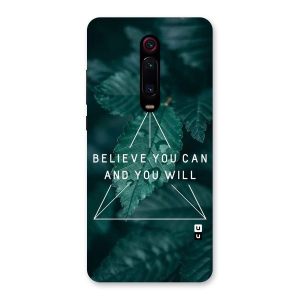 Believe You Can Motivation Back Case for Redmi K20 Pro