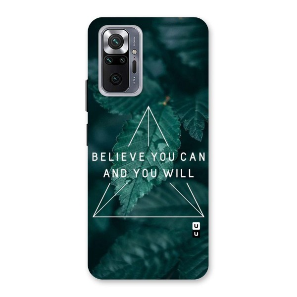Believe You Can Motivation Back Case for Redmi Note 10 Pro