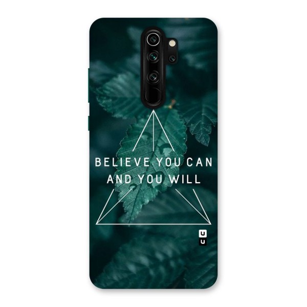 Believe You Can Motivation Back Case for Redmi Note 8 Pro