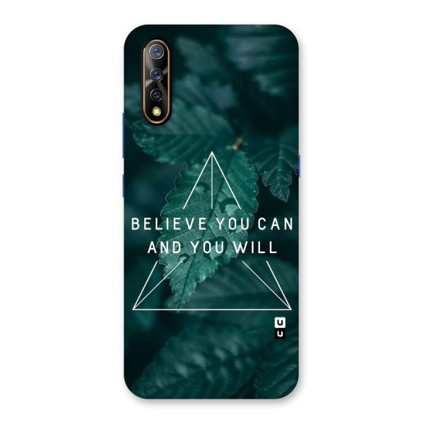 Believe You Can Motivation Back Case for Vivo S1