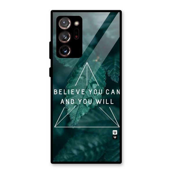 Believe You Can Motivation Glass Back Case for Galaxy Note 20 Ultra