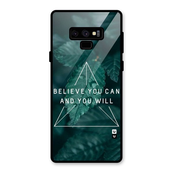 Believe You Can Motivation Glass Back Case for Galaxy Note 9