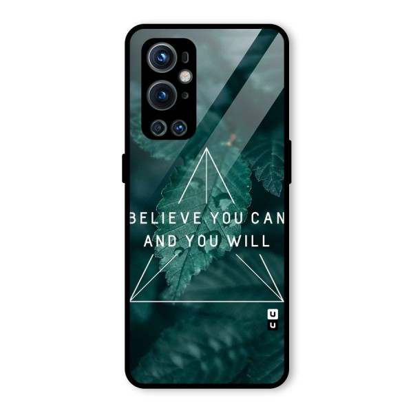 Believe You Can Motivation Glass Back Case for OnePlus 9 Pro