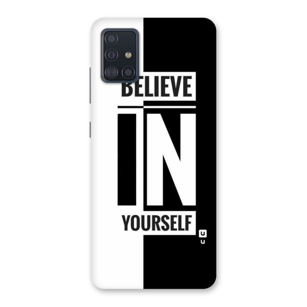Believe Yourself Black Back Case for Galaxy A51
