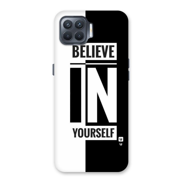 Believe Yourself Black Back Case for Oppo F17 Pro