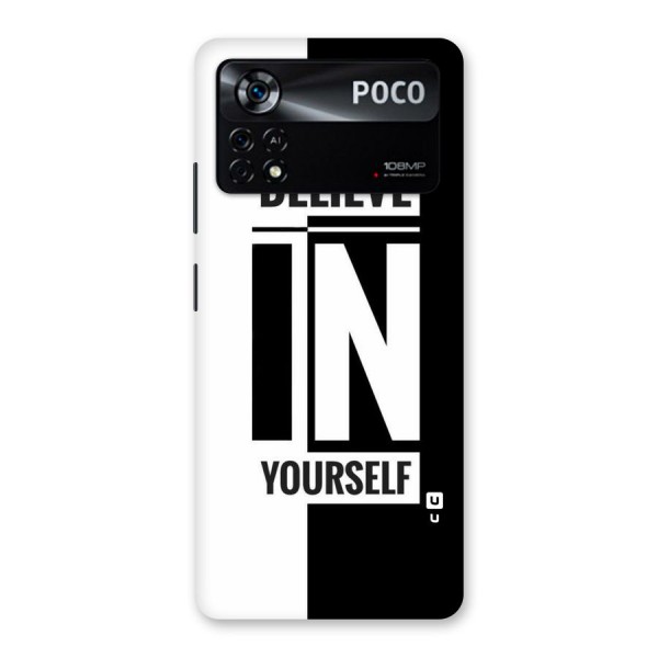 Believe Yourself Black Back Case for Poco X4 Pro 5G