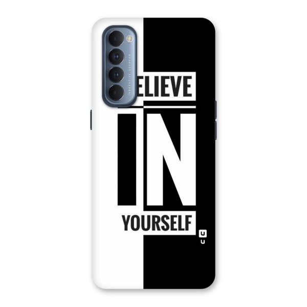 Believe Yourself Black Back Case for Reno4 Pro