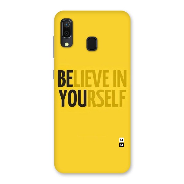 Believe Yourself Yellow Back Case for Galaxy A20
