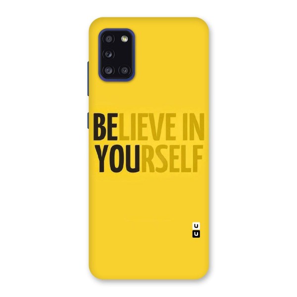 Believe Yourself Yellow Back Case for Galaxy A31