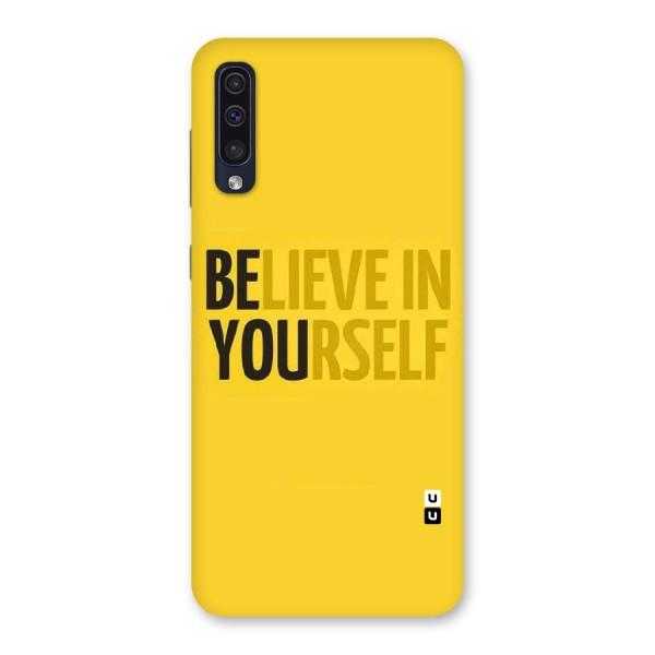 Believe Yourself Yellow Back Case for Galaxy A50