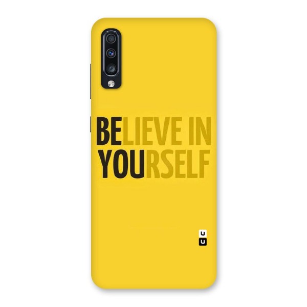 Believe Yourself Yellow Back Case for Galaxy A70