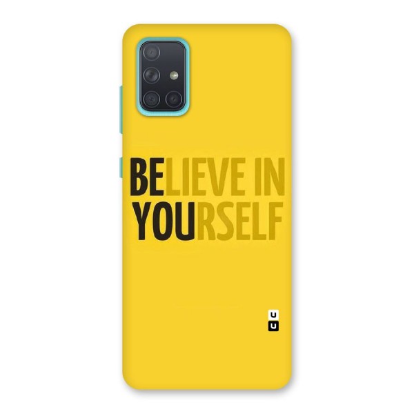 Believe Yourself Yellow Back Case for Galaxy A71
