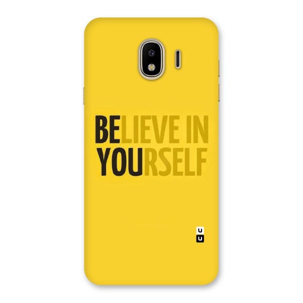 Believe Yourself Yellow Back Case for Galaxy J4