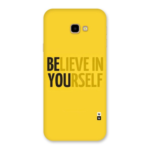 Believe Yourself Yellow Back Case for Galaxy J4 Plus