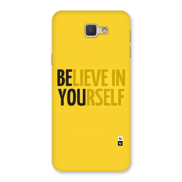 Believe Yourself Yellow Back Case for Galaxy J5 Prime