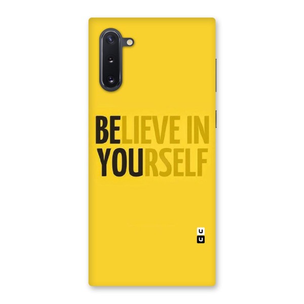 Believe Yourself Yellow Back Case for Galaxy Note 10