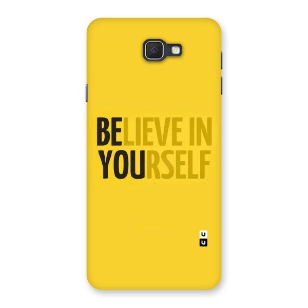 Believe Yourself Yellow Back Case for Galaxy On7 2016