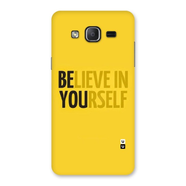 Believe Yourself Yellow Back Case for Galaxy On7 Pro