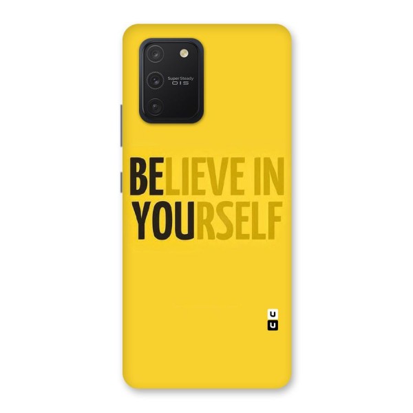 Believe Yourself Yellow Back Case for Galaxy S10 Lite
