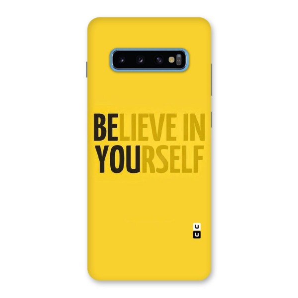 Believe Yourself Yellow Back Case for Galaxy S10 Plus