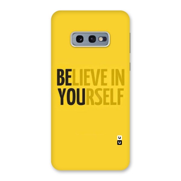 Believe Yourself Yellow Back Case for Galaxy S10e