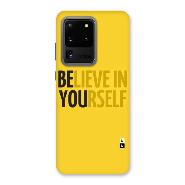 Believe Yourself Yellow Back Case for Galaxy S20 Ultra