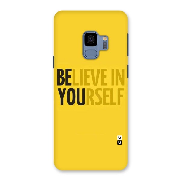 Believe Yourself Yellow Back Case for Galaxy S9