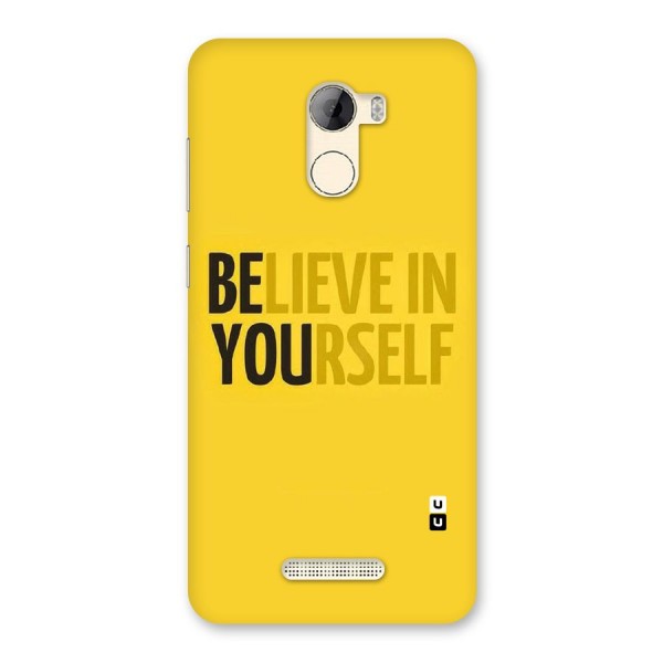 Believe Yourself Yellow Back Case for Gionee A1 LIte