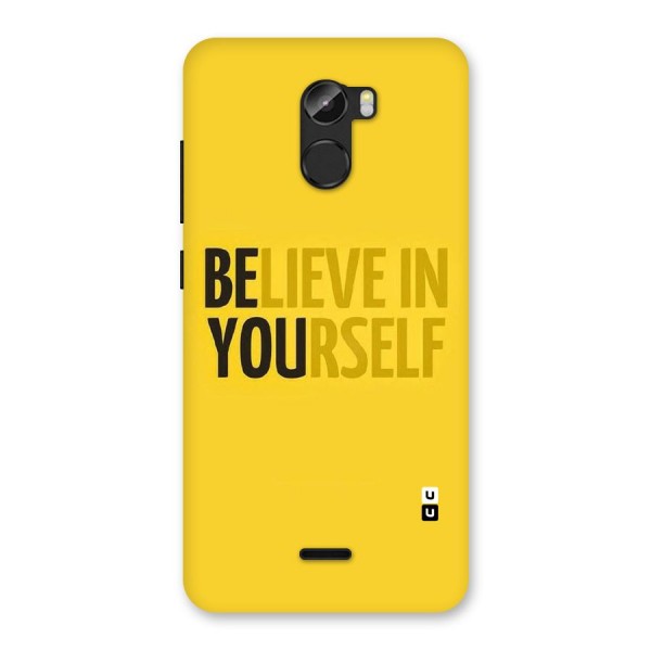 Believe Yourself Yellow Back Case for Gionee X1