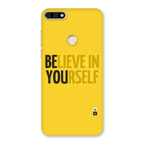 Believe Yourself Yellow Back Case for Honor 7A