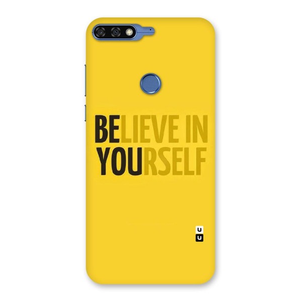 Believe Yourself Yellow Back Case for Honor 7C