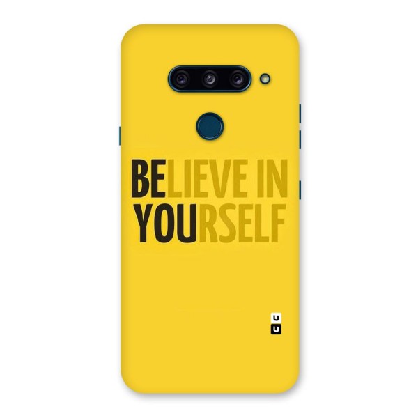 Believe Yourself Yellow Back Case for LG  V40 ThinQ