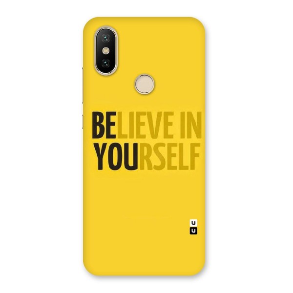 Believe Yourself Yellow Back Case for Mi A2