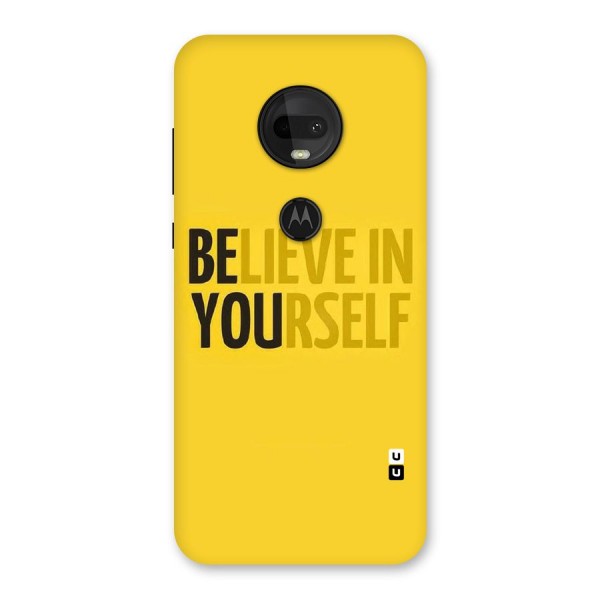 Believe Yourself Yellow Back Case for Moto G7