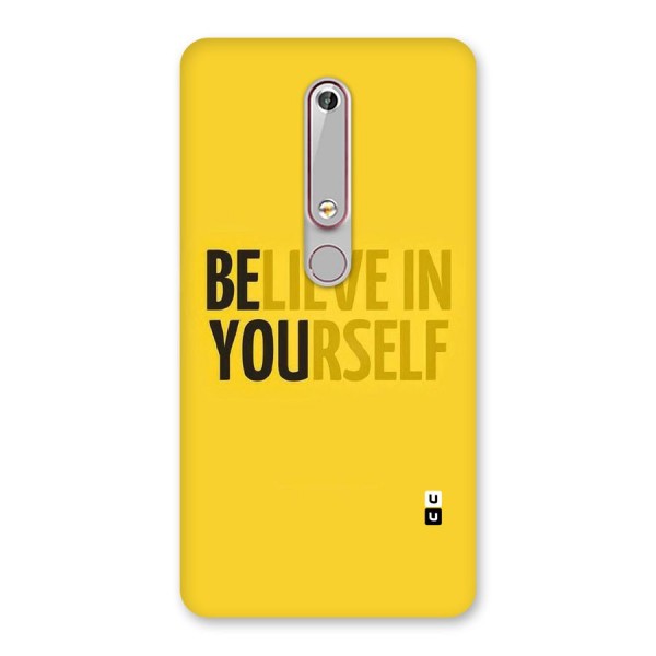 Believe Yourself Yellow Back Case for Nokia 6.1