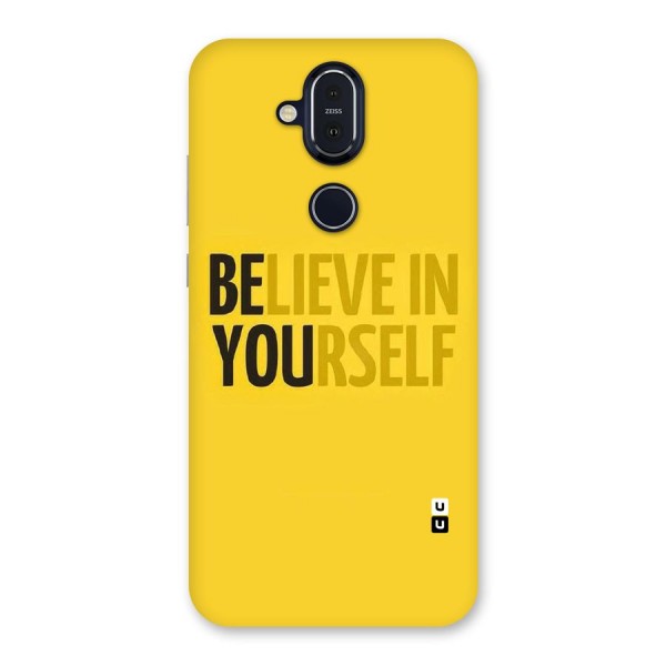 Believe Yourself Yellow Back Case for Nokia 8.1