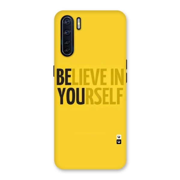 Believe Yourself Yellow Back Case for Oppo F15