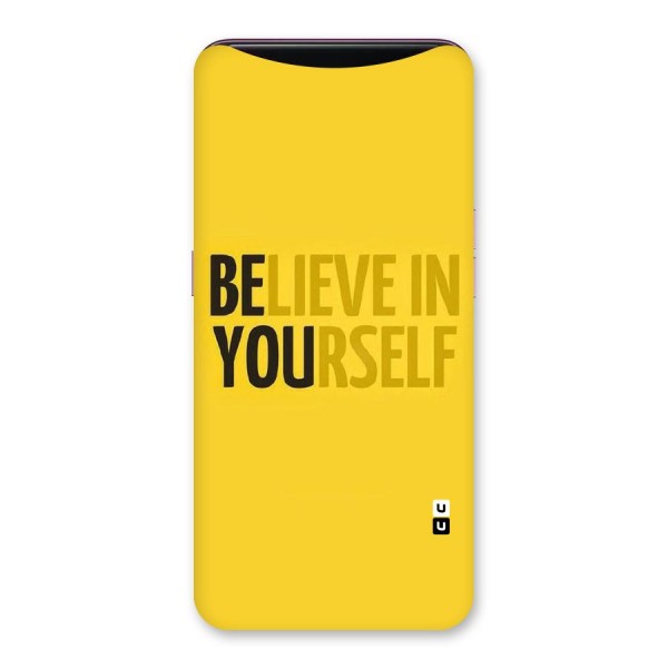 Believe Yourself Yellow Back Case for Oppo Find X