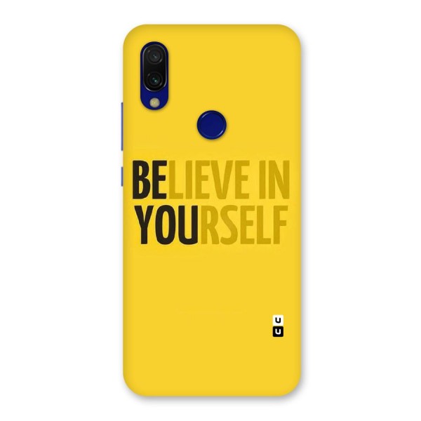 Believe Yourself Yellow Back Case for Redmi 7