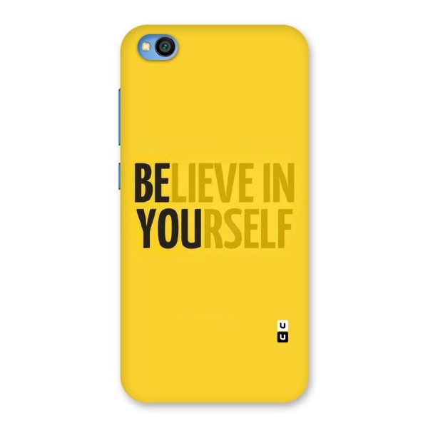 Believe Yourself Yellow Back Case for Redmi Go