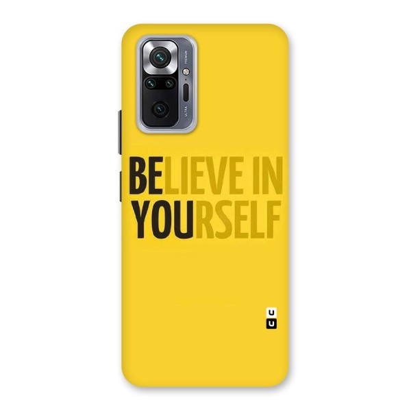 Believe Yourself Yellow Back Case for Redmi Note 10 Pro Max