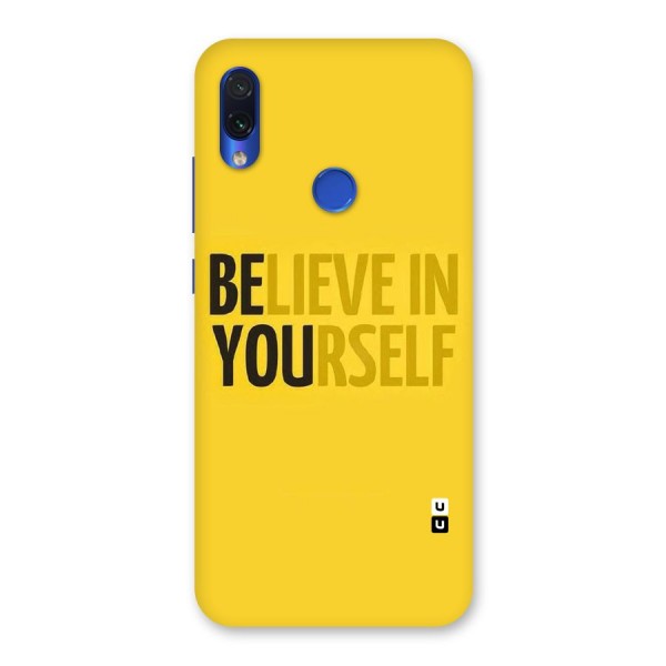 Believe Yourself Yellow Back Case for Redmi Note 7