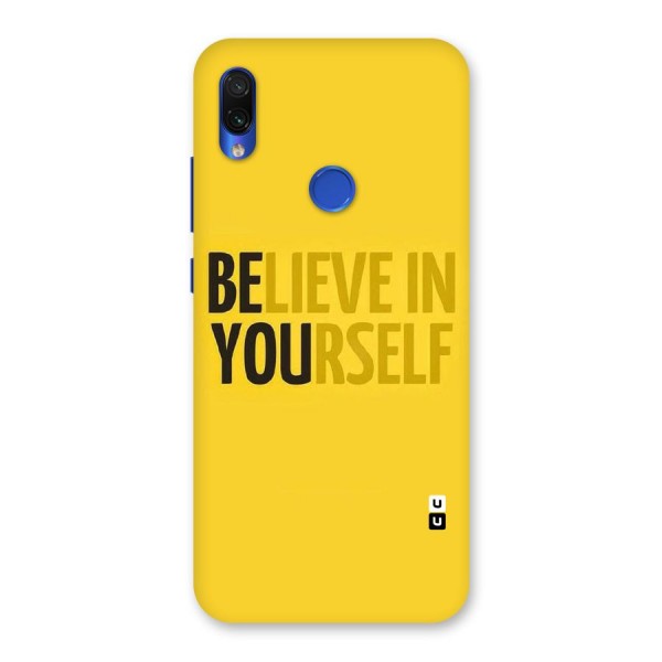 Believe Yourself Yellow Back Case for Redmi Note 7S