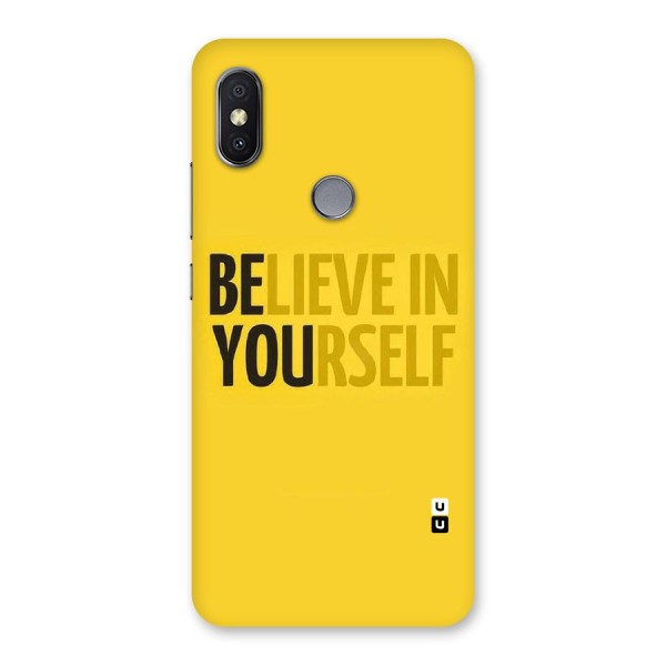 Believe Yourself Yellow Back Case for Redmi Y2