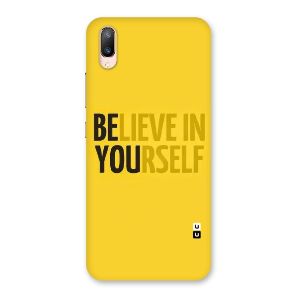 Believe Yourself Yellow Back Case for Vivo V11 Pro