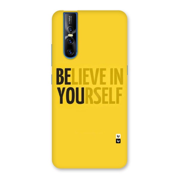 Believe Yourself Yellow Back Case for Vivo V15 Pro